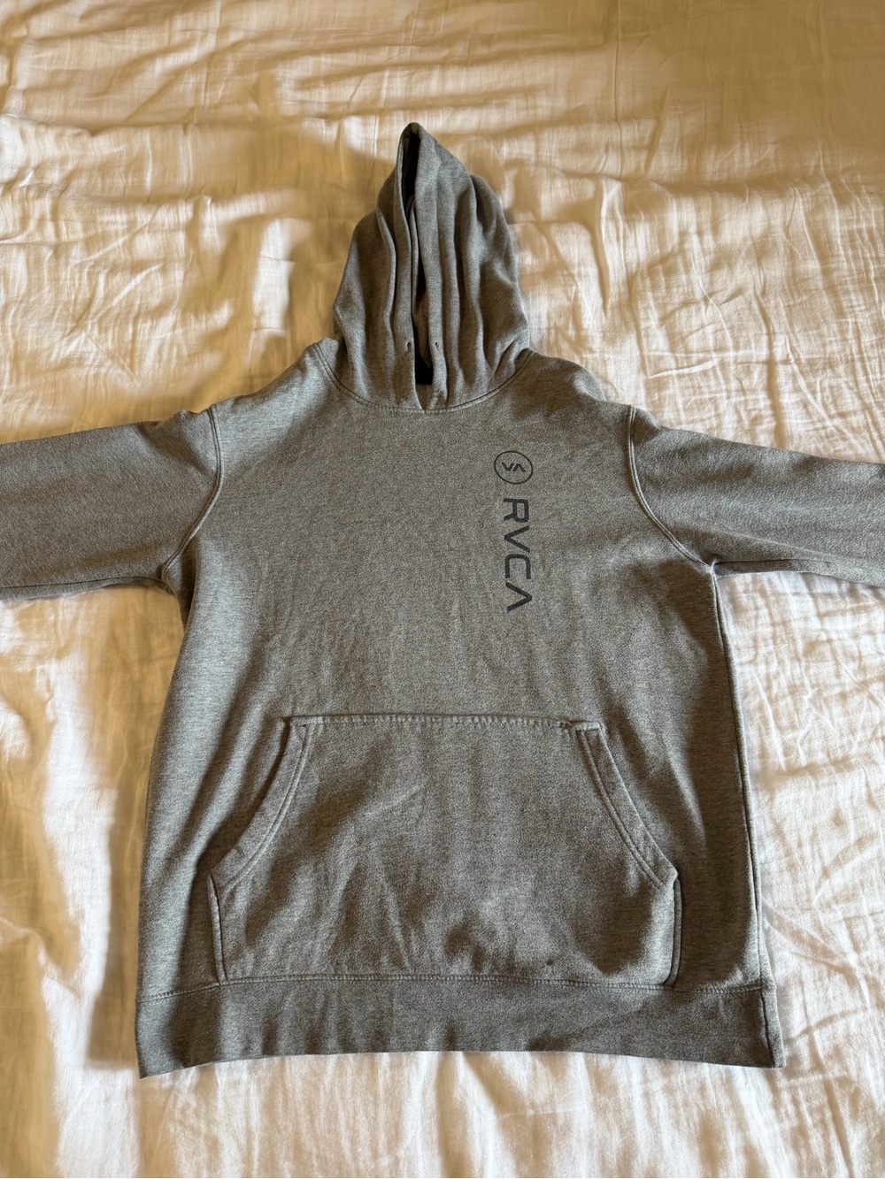 RVCA Men's Heather Gray Pullover Hoodie